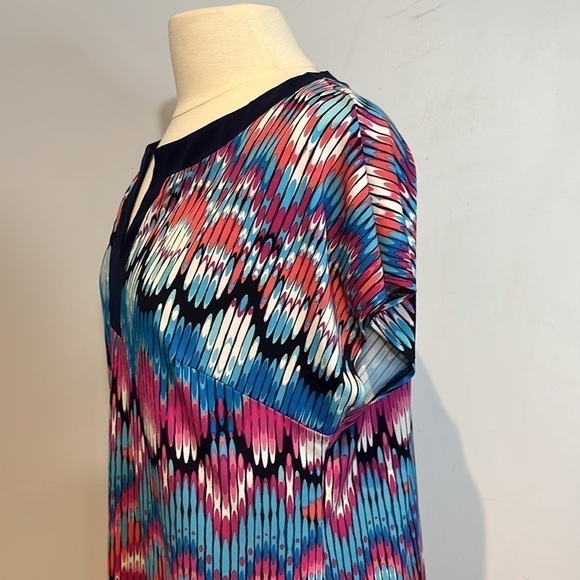 Laundry by Shelli Segal mosaic colorful tunic dress size large - Picture 4 of 10